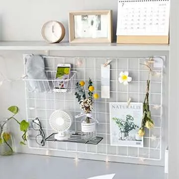 ZONYEO Mesh Wire Hook Basket for Stylish Organization