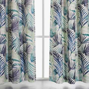 MYSKY HOME Thermal Insulated Palm Leaf Room Darkening Curtains