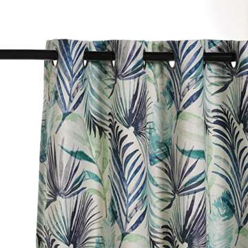 MYSKY HOME Thermal Insulated Palm Leaf Room Darkening Curtains
