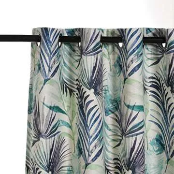 MYSKY HOME Thermal Insulated Palm Leaf Room Darkening Curtains