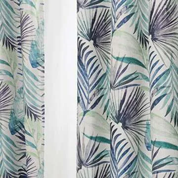 MYSKY HOME Thermal Insulated Palm Leaf Room Darkening Curtains