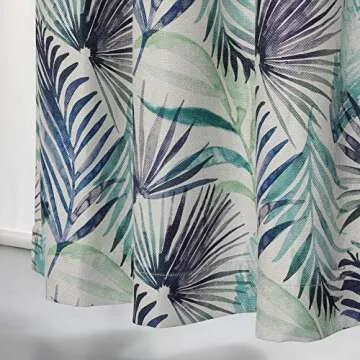 MYSKY HOME Thermal Insulated Palm Leaf Room Darkening Curtains