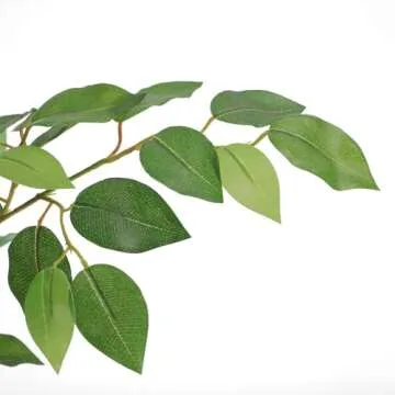 Nafresh Tall Ficus Tree Artificial，8ft(96in) Realistic Texture Potted Faux Ficus Tree， Fake Trees Indoor Outdoor for Home Office Living Room Bedroom Foyer Porch Decor.