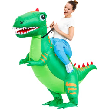 KOOY Inflatable Costume Adult Ride On Dinosaur Costume Halloween Costumes for Men Women Blow up Cost...