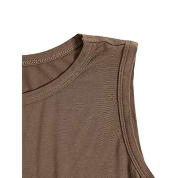 Milumia Women's 3 Pack Sleeveless Bodysuit Set in Brown