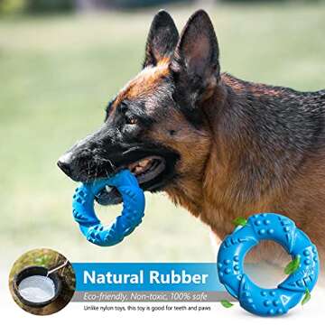 EASTBLUE Dog Chew Toys for Aggressive Chewers: Ultra-Tough Natural Rubber Puppy Chew Toy Nearly Indestructible Dog Toys for Large and Medium Breed