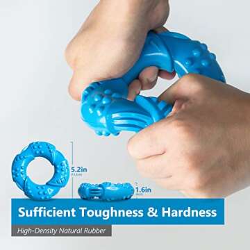 EASTBLUE Dog Chew Toys for Aggressive Chewers: Ultra-Tough Natural Rubber Puppy Chew Toy Nearly Indestructible Dog Toys for Large and Medium Breed