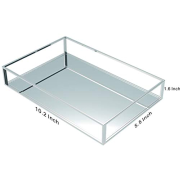 Elegant Silver Mirror Jewelry Tray for Modern Organizing
