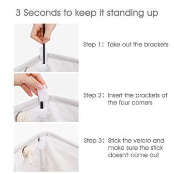 DYD Laundry Basket - Lightweight & Collapsible Hamper Set