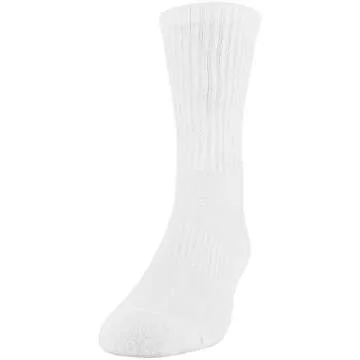 Gildan Men's Active Cotton Crew Socks, 10-Pairs, White, Shoe Size: 6-12