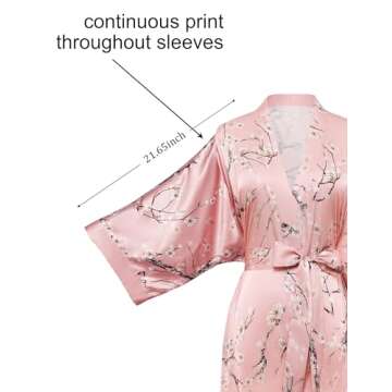 Elegant Floral Kimono Robe for Weddings and Parties