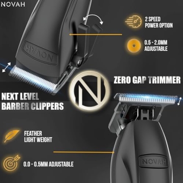Novah® Professional Hair Clippers for Superior Home Grooming