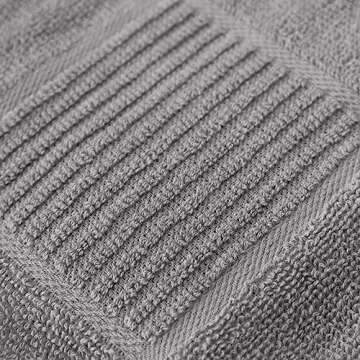 T-fal Textiles 60954 2-Pack Solid & Check Parquet Design 100-Percent Cotton Kitchen Dish Towel, Gray, Solid/Check-2 Pack