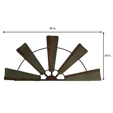 Boston Warehouse Rustic Windmill Wall Decor - Farmhouse Charm