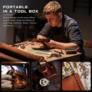 5 Pieces Leather Knife Set Includes 7 in 1 Leather Groover Tool 2 Pieces Edge Beveler Cutting Knife Sandalwood Craft Device, Handle Tools for DIY Craft Cutting