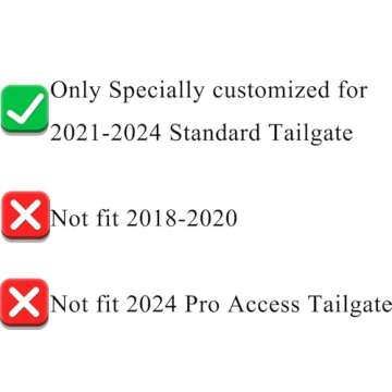 Custom 3D Tailgate Insert Letters for 2021-2024 F-150s | Durable Matte Black Emblems