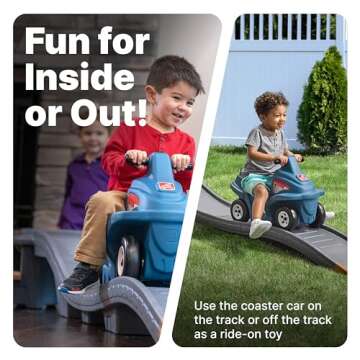 Step2 Up & Down Roller Coaster Kids Ride On Toy, Push Car, Indoor/Outdoor Playset, Made of Durable P...