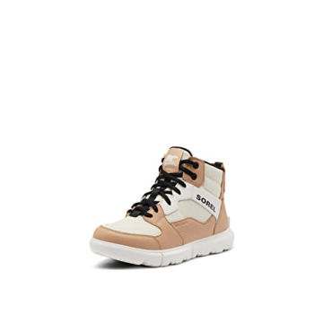 Sorel Women's Explorer II Sneaker Mid Waterproof Shoe - Chalk, Black - Size 7