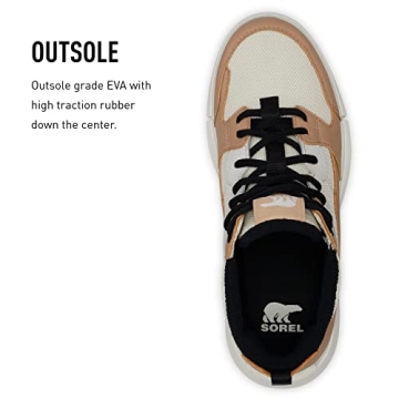 Sorel Women's Explorer II Sneaker Mid Waterproof Shoe - Chalk, Black - Size 7