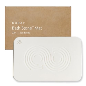 Dorai Home Bath Stone Mat 23.6"x15.4" | Luxury Diatomite Bath Mat for Elegance