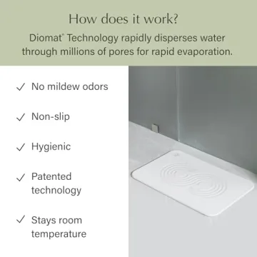 Luxury Bath Stone Mat - Diatomite 23.6"x15.4"