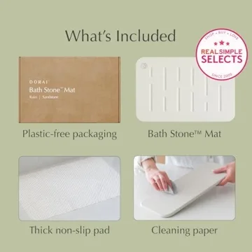 Luxury Bath Stone Mat - Diatomite 23.6"x15.4"