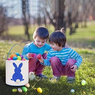 TOPLEE Easter Bunny Basket Set for Kids - Personalized Fun