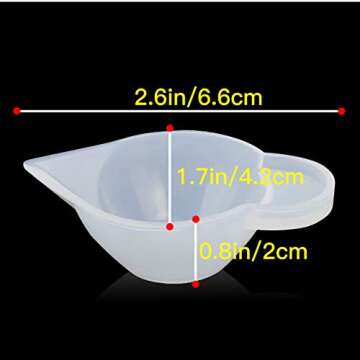 15 PCS Silicone Mold Cup Dispenser for Epoxy, Baking, and Crafts