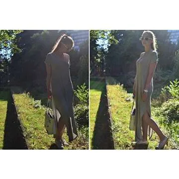 Verdusa Women's V Neck Maxi Dress with Pockets for All Occasions