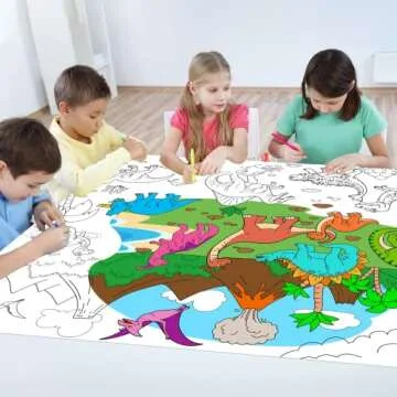 Dinosaur Giant Coloring Poster for Kids' Creative Fun