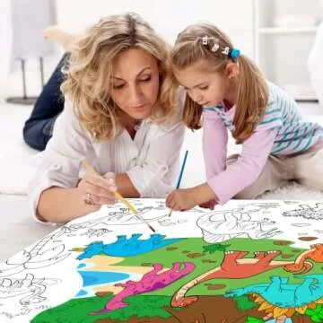 Dinosaur Giant Coloring Poster for Kids' Creative Fun