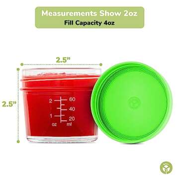 WeeSprout Glass Baby Food Storage Jars w/Lids (4 oz, 12 Pack Set) Snack, Puree, Reusable Small Containers, Breast Milk, Fridge or Freezer, Microwave & Dishwasher Safe, Essential Must Have for Infants