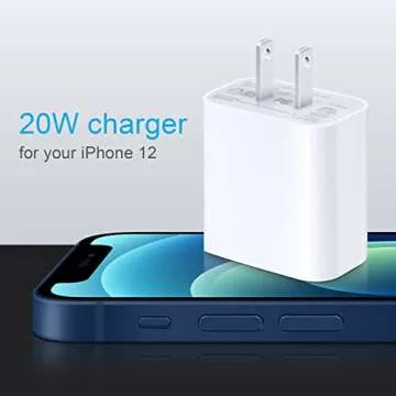 for Phone 13 14 12 Fast Charging Block with 3 FT Phone Charger Cord, 20W PD USB C Fast Charger Block, Phone Charger Fast Charging Compatible with Phone 14/13/12/11/Pro/Pro Max/Mini/XSMAX, Pad