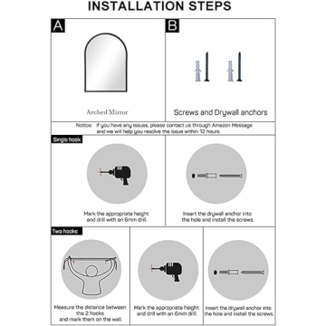 Stylish Dewfig Arched Wall Mounted Mirror for Homes