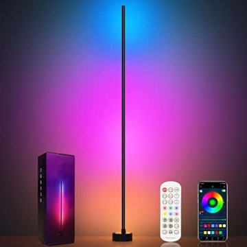 Miortior Corner Floor Lamp with RGB Colors & Sync Features