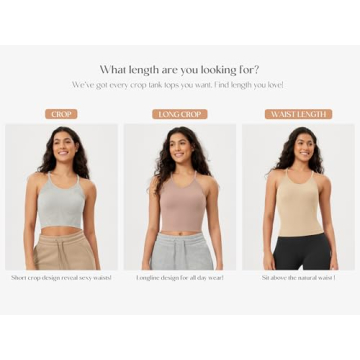 Stylish ODODOS Women's Crop 3-Pack Tank Tops for Women