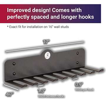 Gym Storage Rack for Gym Accessories - Creates More Space & Declutters - Does not Bend - Gym Rack for Barbell Storage - Exercise Equipment Storage - Gym Organization for Home Gym - by Champstuff