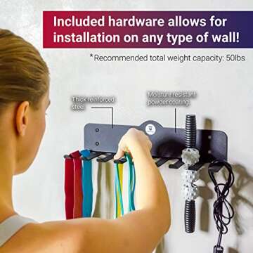 Gym Storage Rack for Gym Accessories - Creates More Space & Declutters - Does not Bend - Gym Rack for Barbell Storage - Exercise Equipment Storage - Gym Organization for Home Gym - by Champstuff