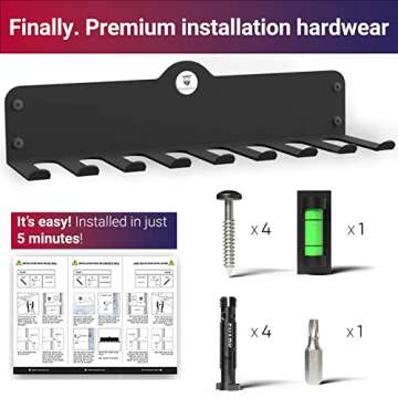 Gym Storage Rack for Gym Accessories - Creates More Space & Declutters - Does not Bend - Gym Rack for Barbell Storage - Exercise Equipment Storage - Gym Organization for Home Gym - by Champstuff