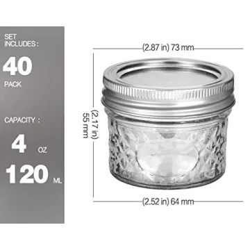 VERONES 4 OZ Mason Jars - Canning, DIY, and Gifting Solutions