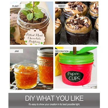 VERONES 4 OZ Mason Jars - Canning, DIY, and Gifting Solutions