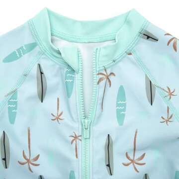 Stylish UPF 50+ Rashguard Swimsuit for Toddlers