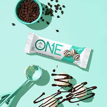 ONE Protein Bars, White Chocolate Truffle, Gluten Free Protein Bars with 20g Protein and only 1g Sugar, Guilt-Free Snacking for High Protein Diets, 2.12 oz (12 Pack)