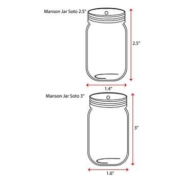 25 Acrylic Clear Keychains for Crafting - Mason Jar Design