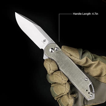 Kizer XL EDC Knife 154CM Steel, Micarta Handle Folding Knife