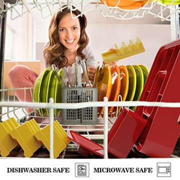 OOFAYBILL Taco Bar Serving Set for a Party - Taco Tuesday Kit of 4 personal Taco Holders, Taco Night for Burritos, Nachos, 7 compartments for Taco Toppings