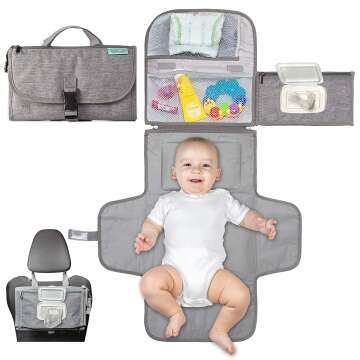 Portable Diaper Changing Station for Newborn Girls