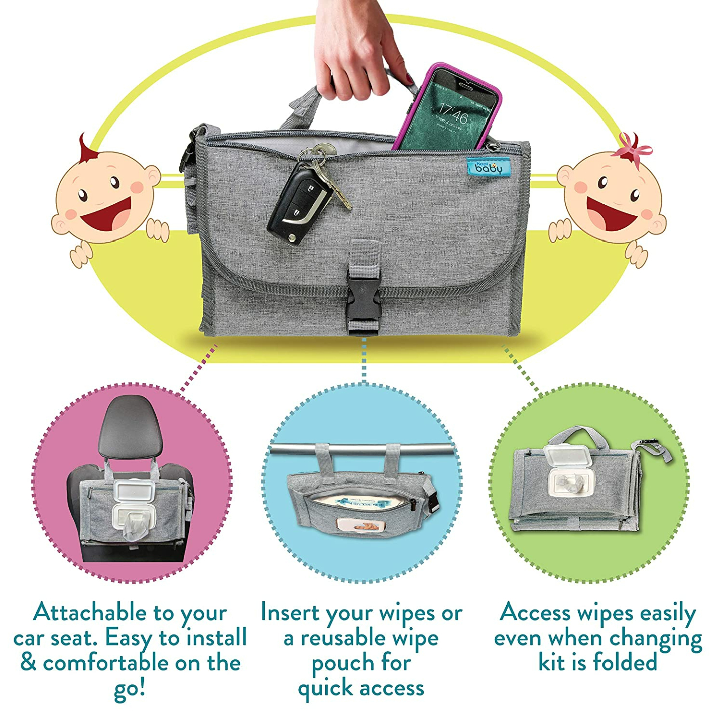 Portable Diaper Changing Station for Newborn Girls