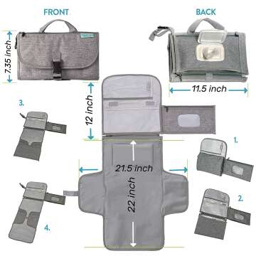 Portable Diaper Changing Station for Newborn Girls
