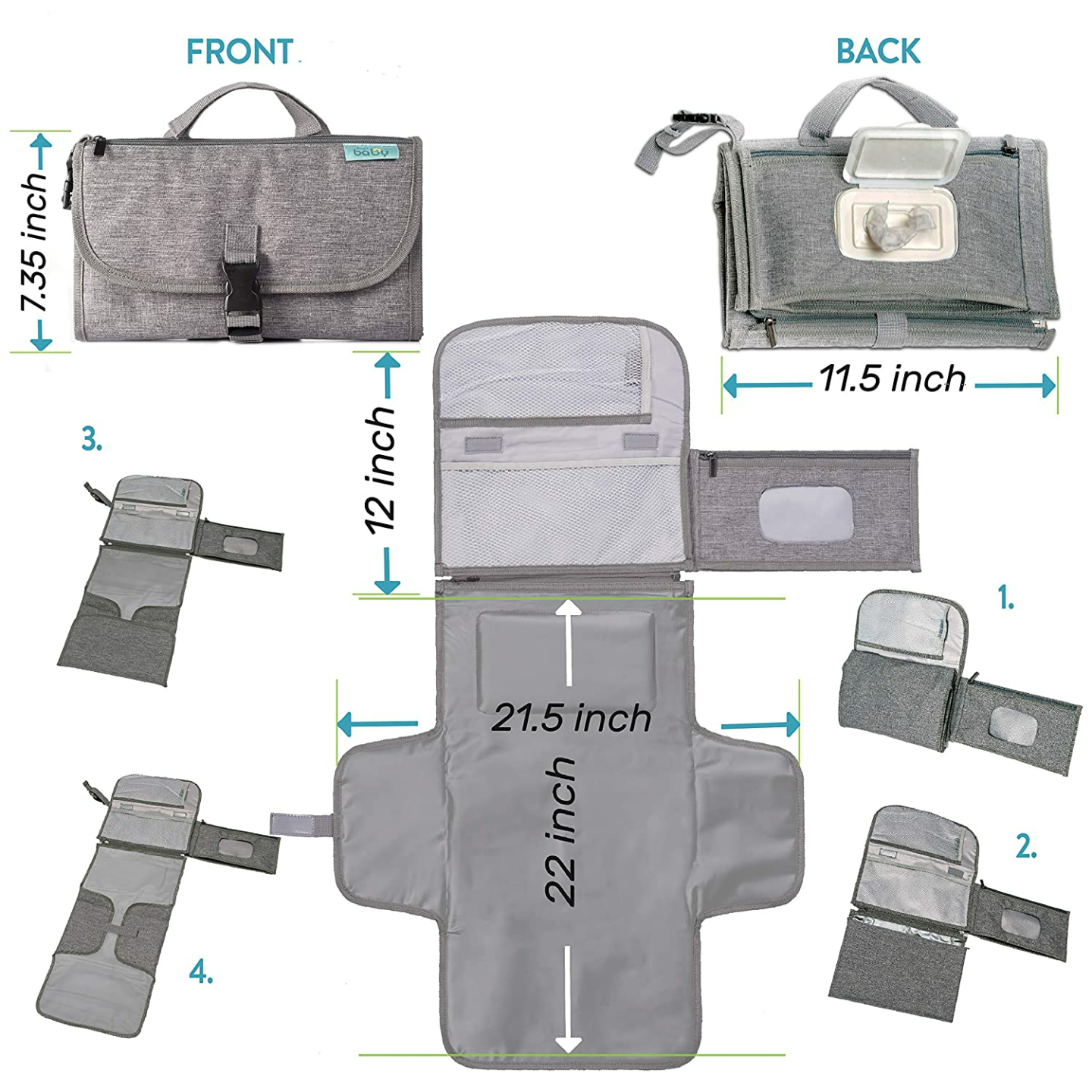 Portable Diaper Changing Station for Newborn Girls